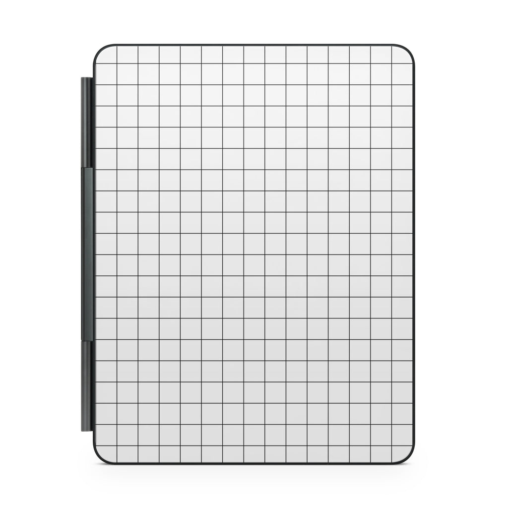 White Grid Line Magic Keyboard Skin for iPad