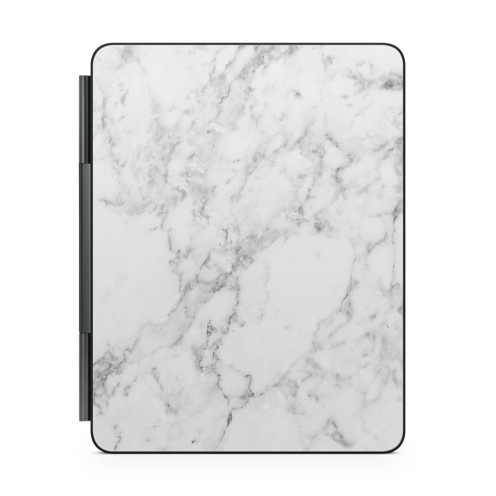 White Marble Magic Keyboard Skin for iPad