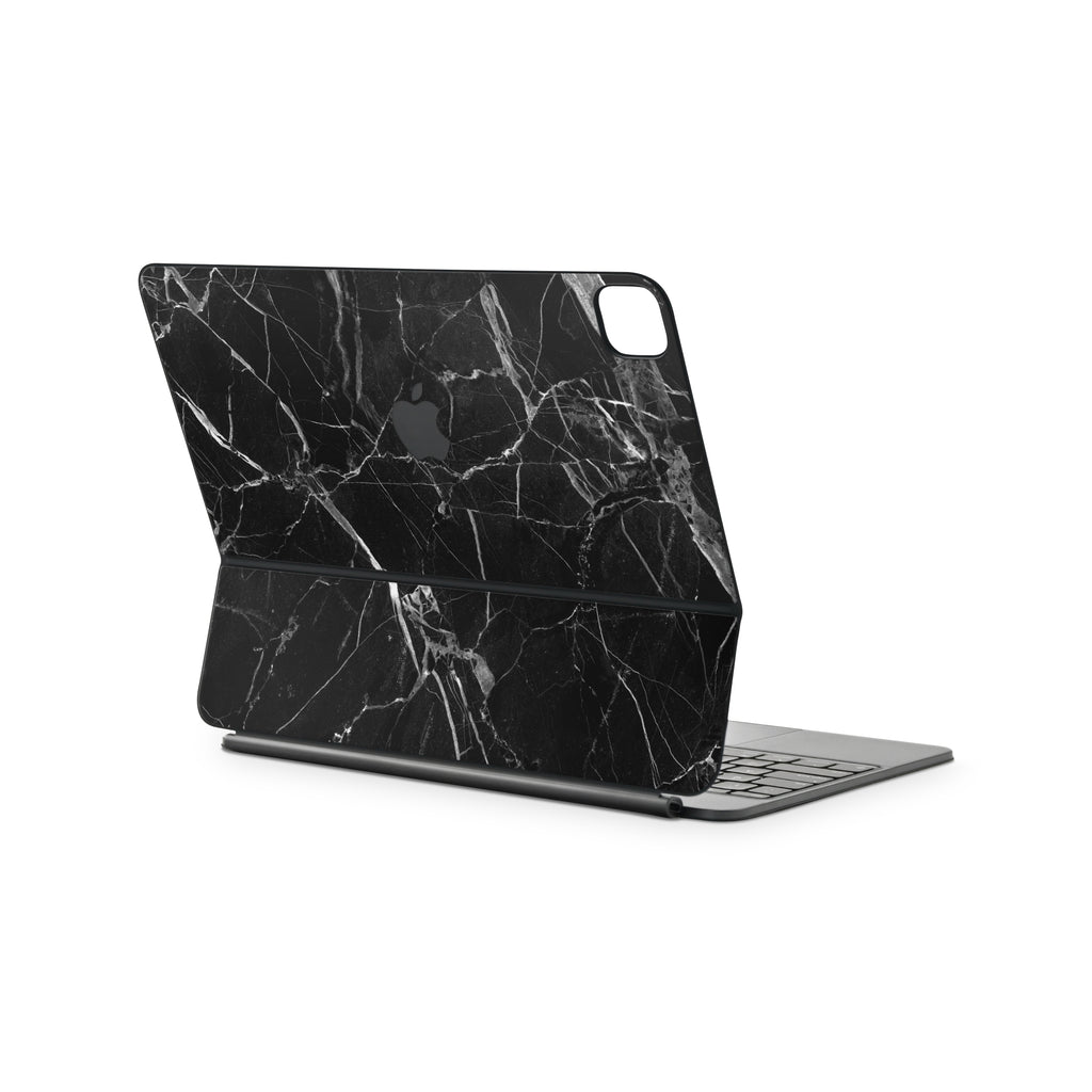 Black Hyper Marble Magic Keyboard Skin for iPad