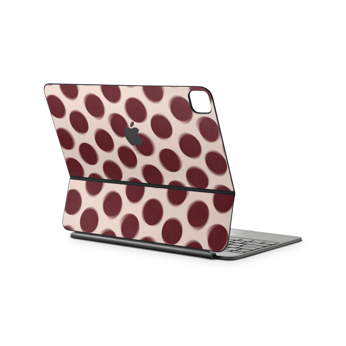 Burgundy Dot Magic Keyboard Skin for iPad