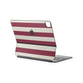 Cranberry Stripe Magic Keyboard Skin for iPad