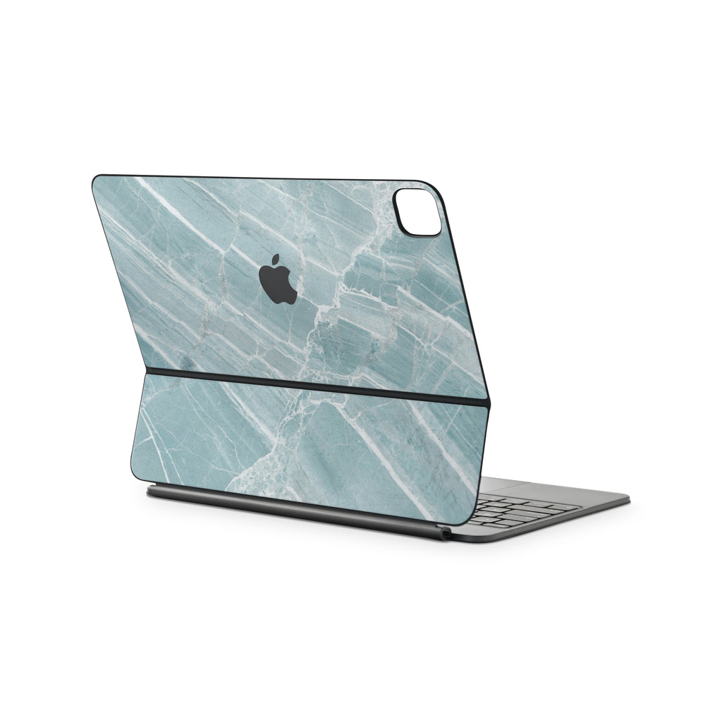 Mint Marble Magic Keyboard Skin for iPad