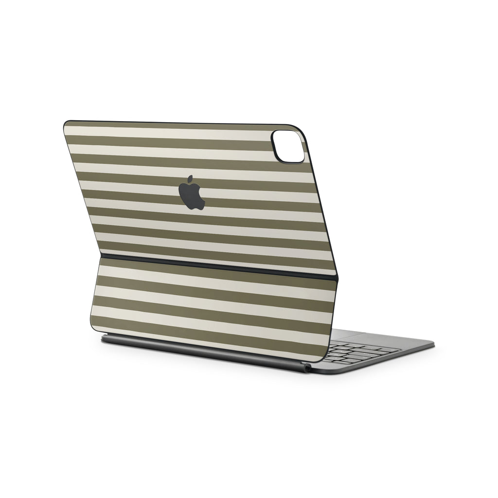 Olive Stripe Magic Keyboard Skin for iPad