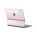 Pink Gingham Magic Keyboard Skin for iPad
