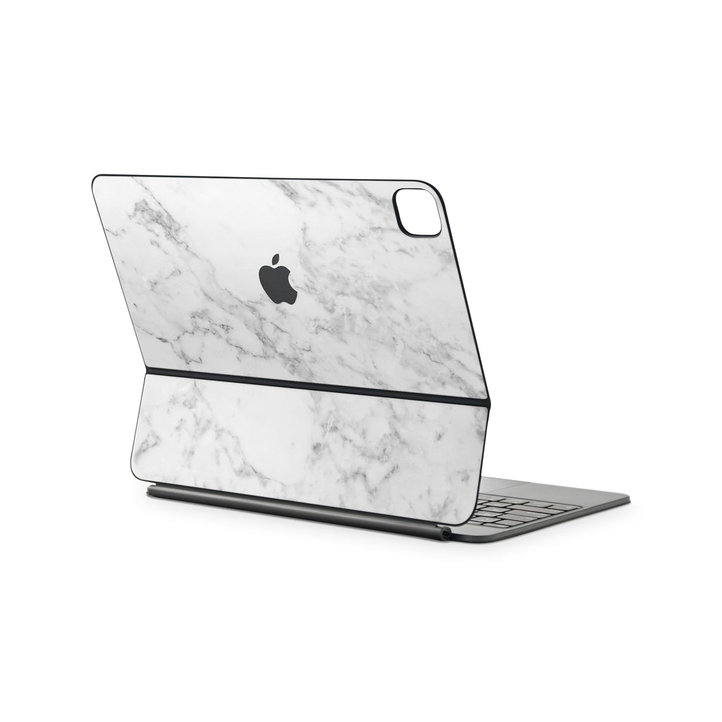 White Marble Magic Keyboard Skin for iPad
