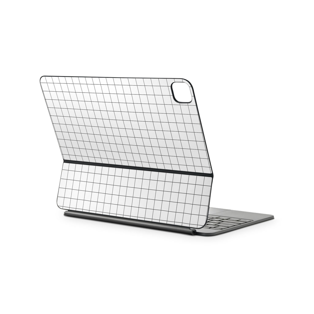 white grid magic keyboard for ipad