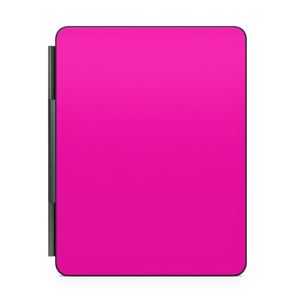 hot pink magic keyboard for ipad back view
