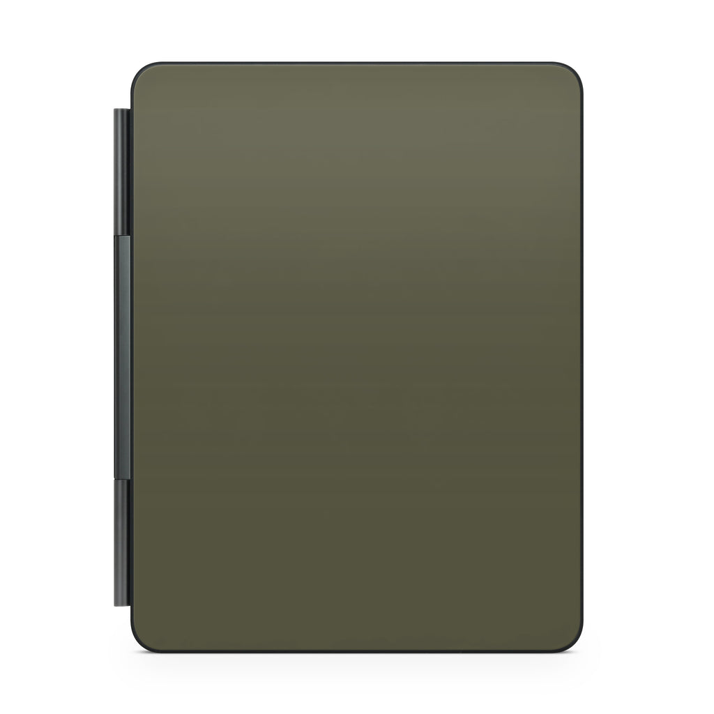 olive green magic keyboard for ipad back view