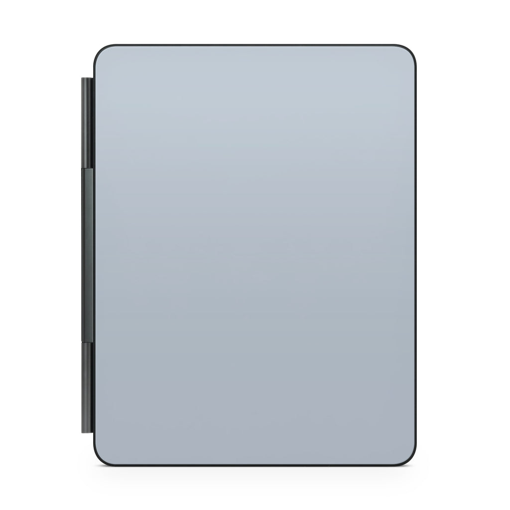 soft blue magic keyboard for ipad back view