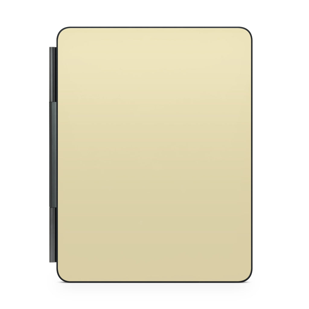 soft yellow magic keyboard for ipad back view
