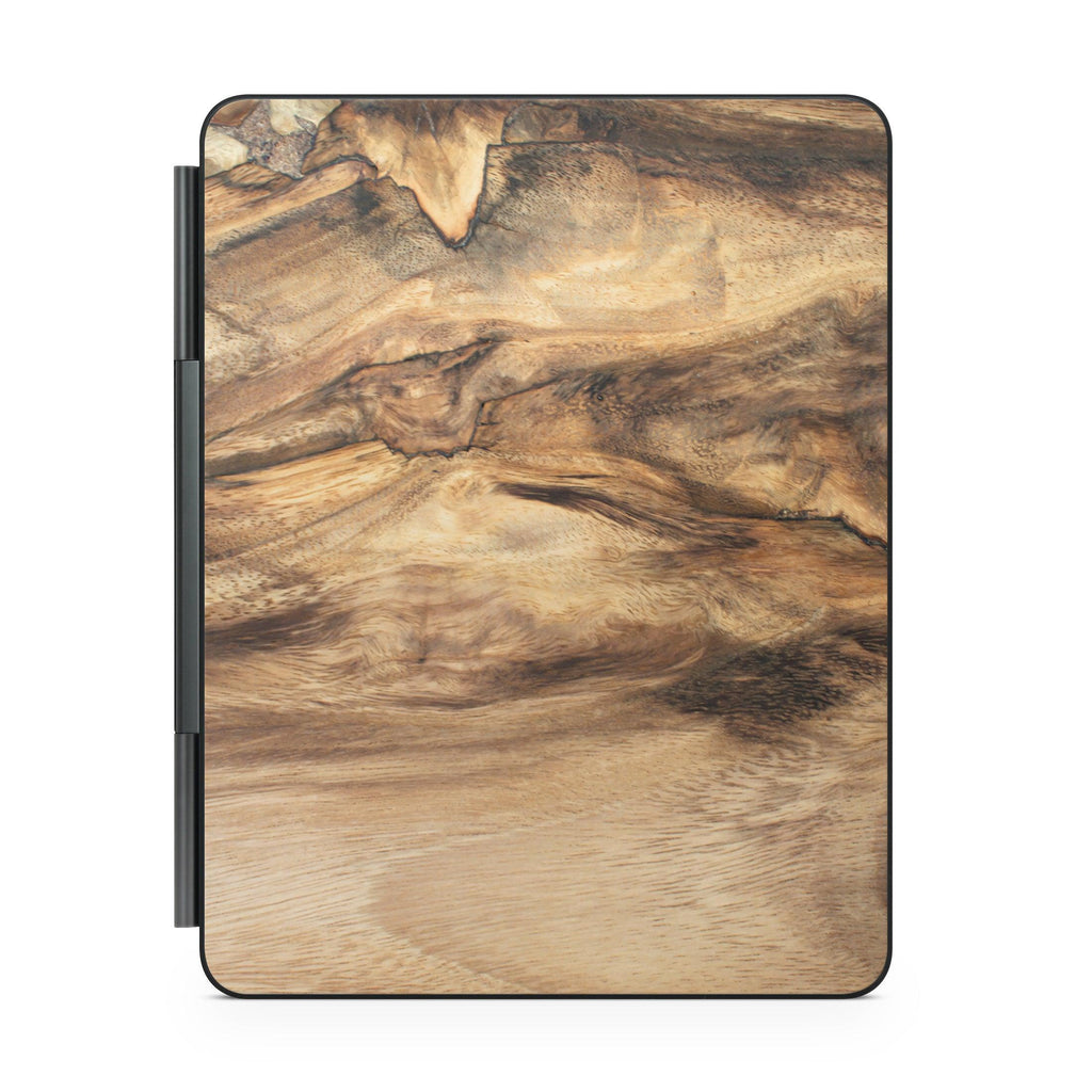 wood magic keyboard for ipad back view