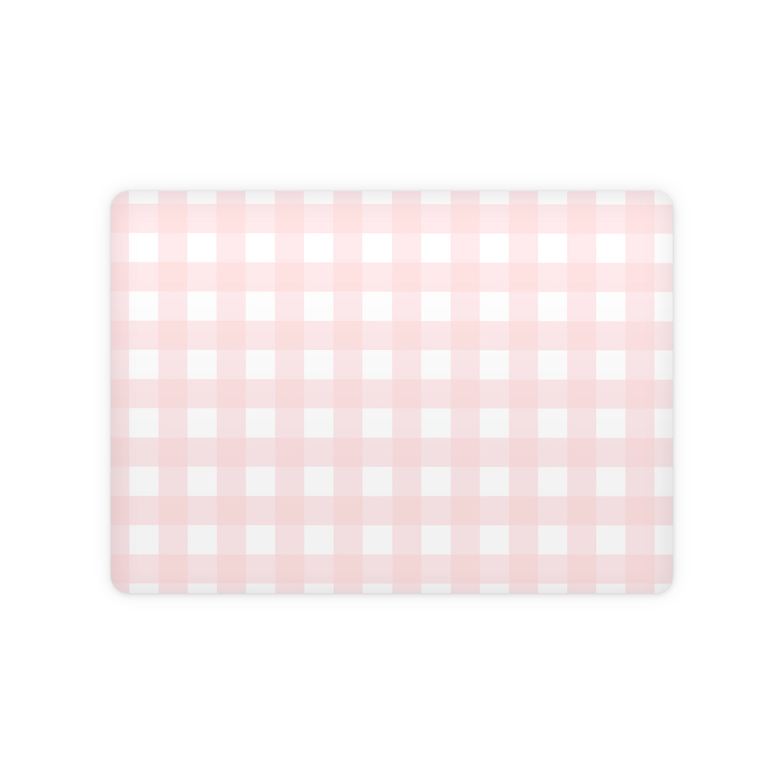 pink gingham magic trackpad skin top view