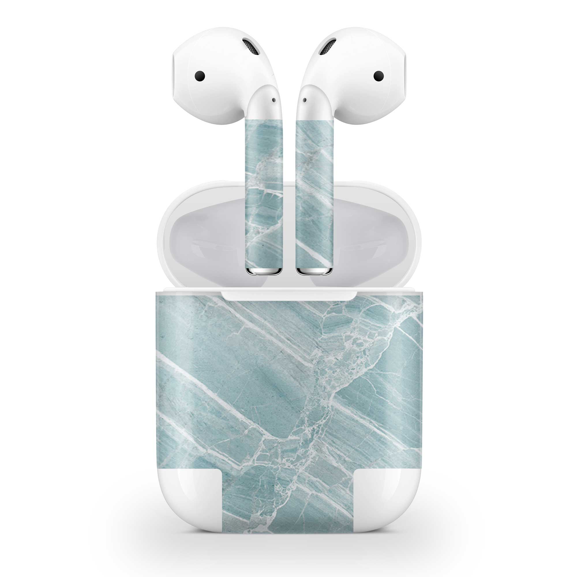 Mint Marble AirPods Skin