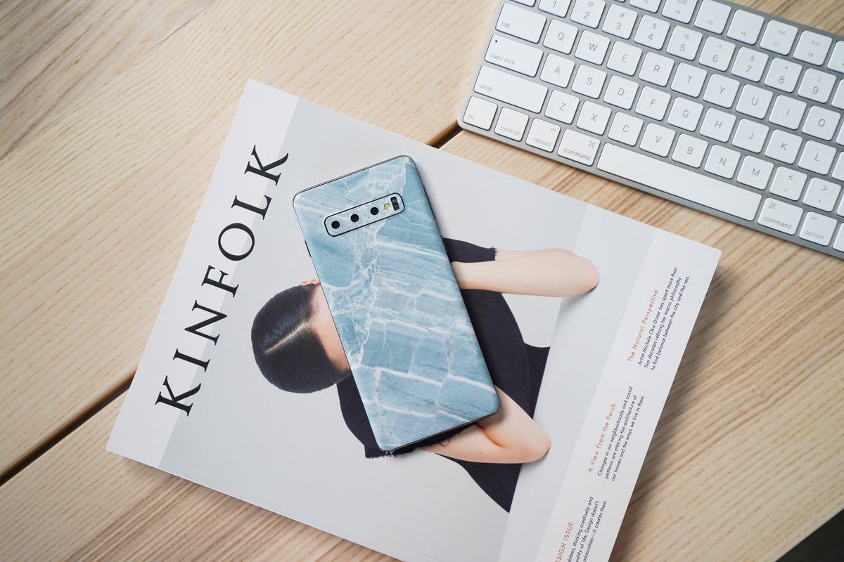 Mint Marble Samsung Galaxy Skin + Case