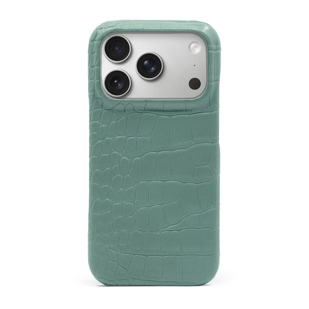 Mint Green Crocodile iPhone Case