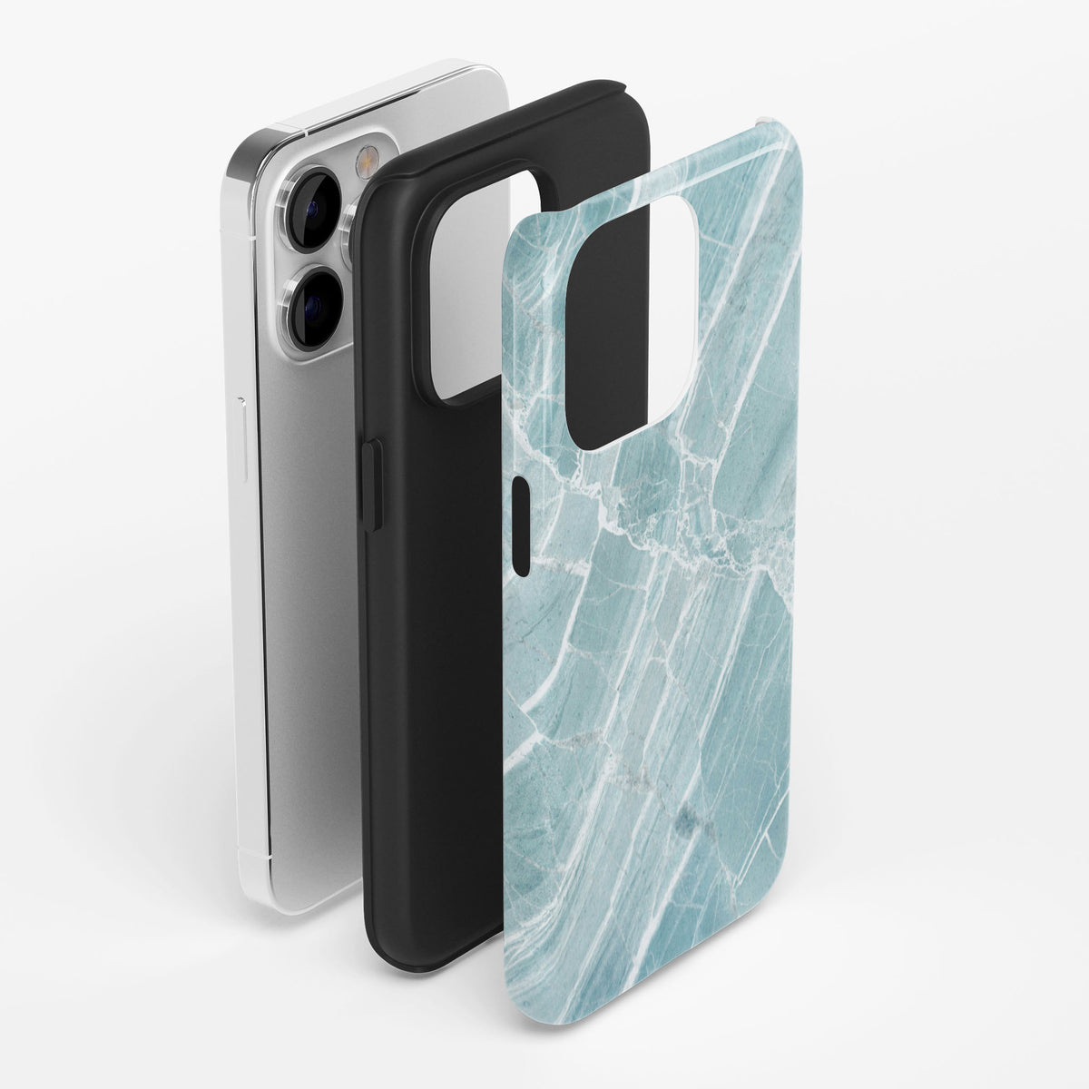 Mint Marble Impact iPhone Case