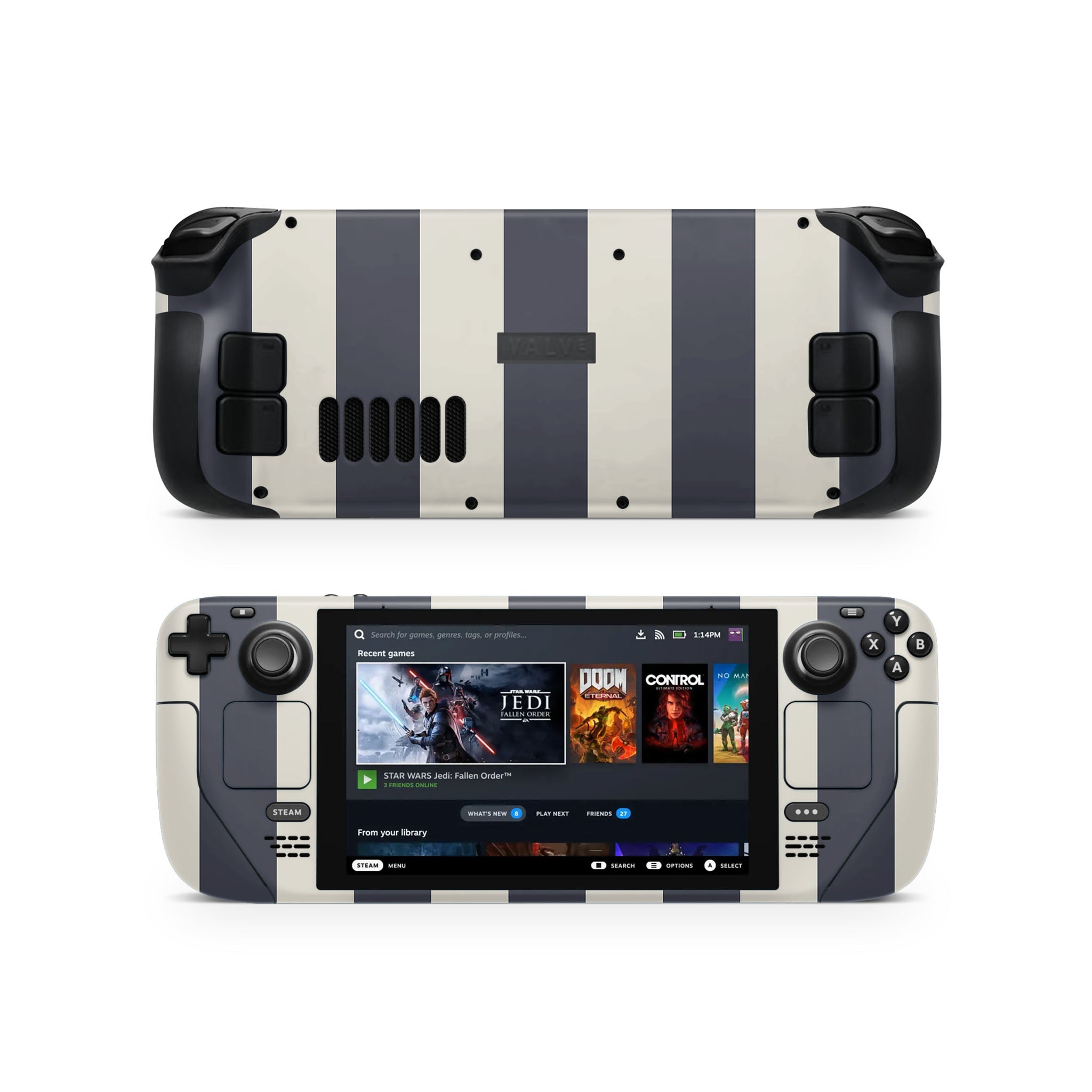 Navy Stripe Steam Deck Skin