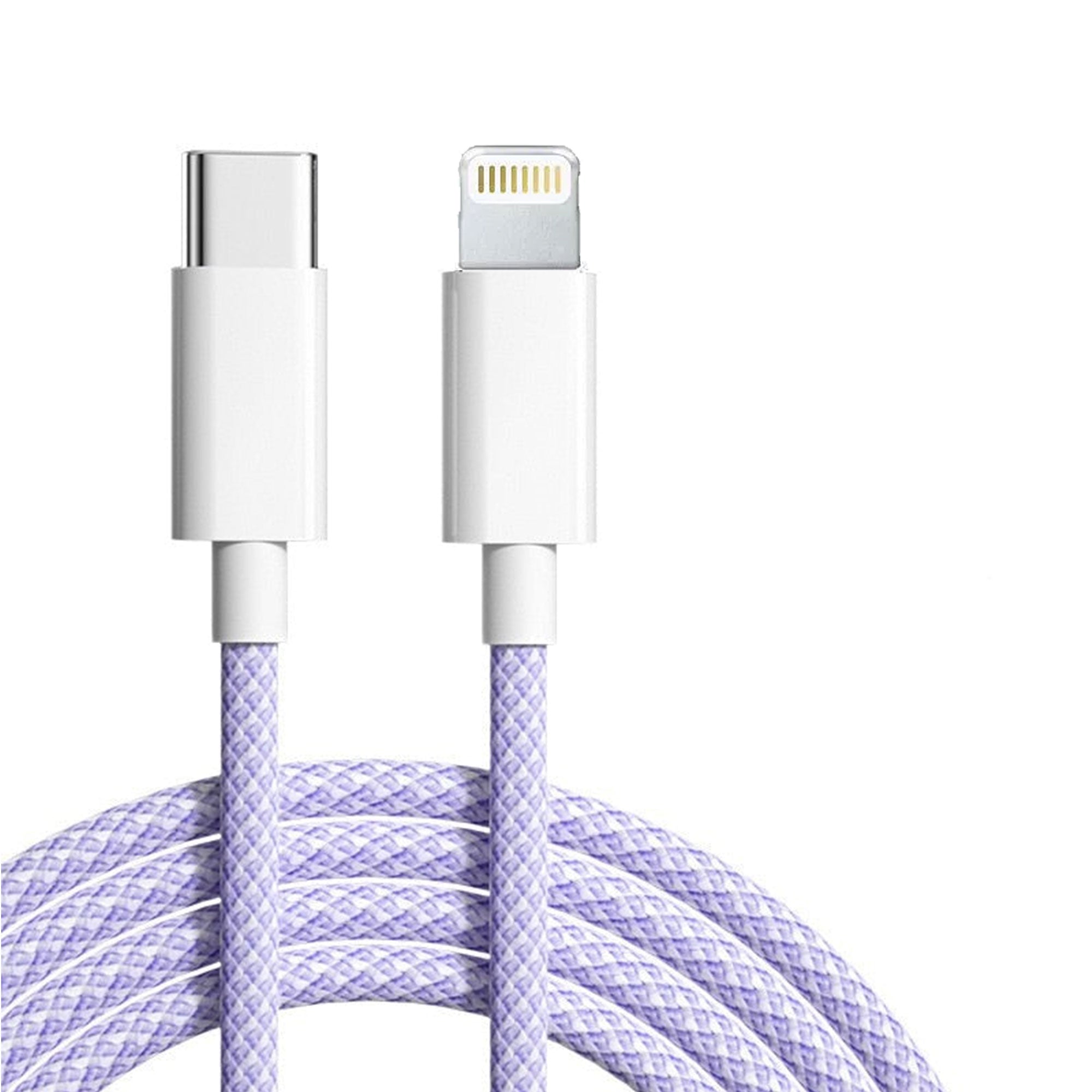purple usb-c to lightning cable
