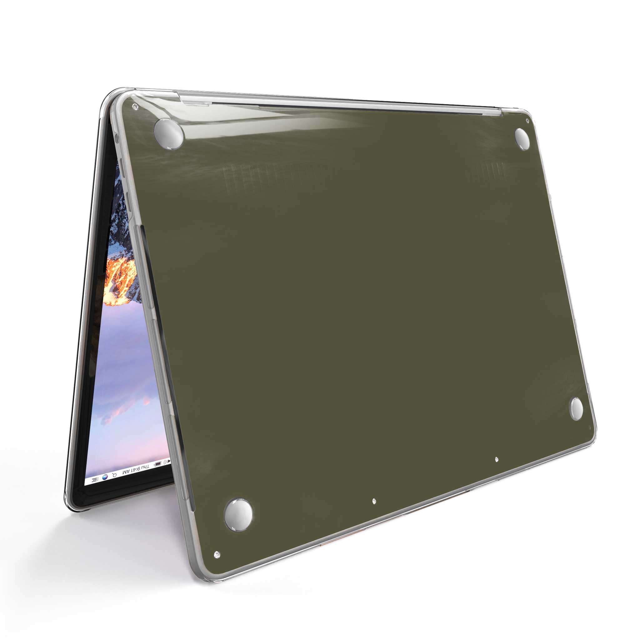 olive green macbook shell