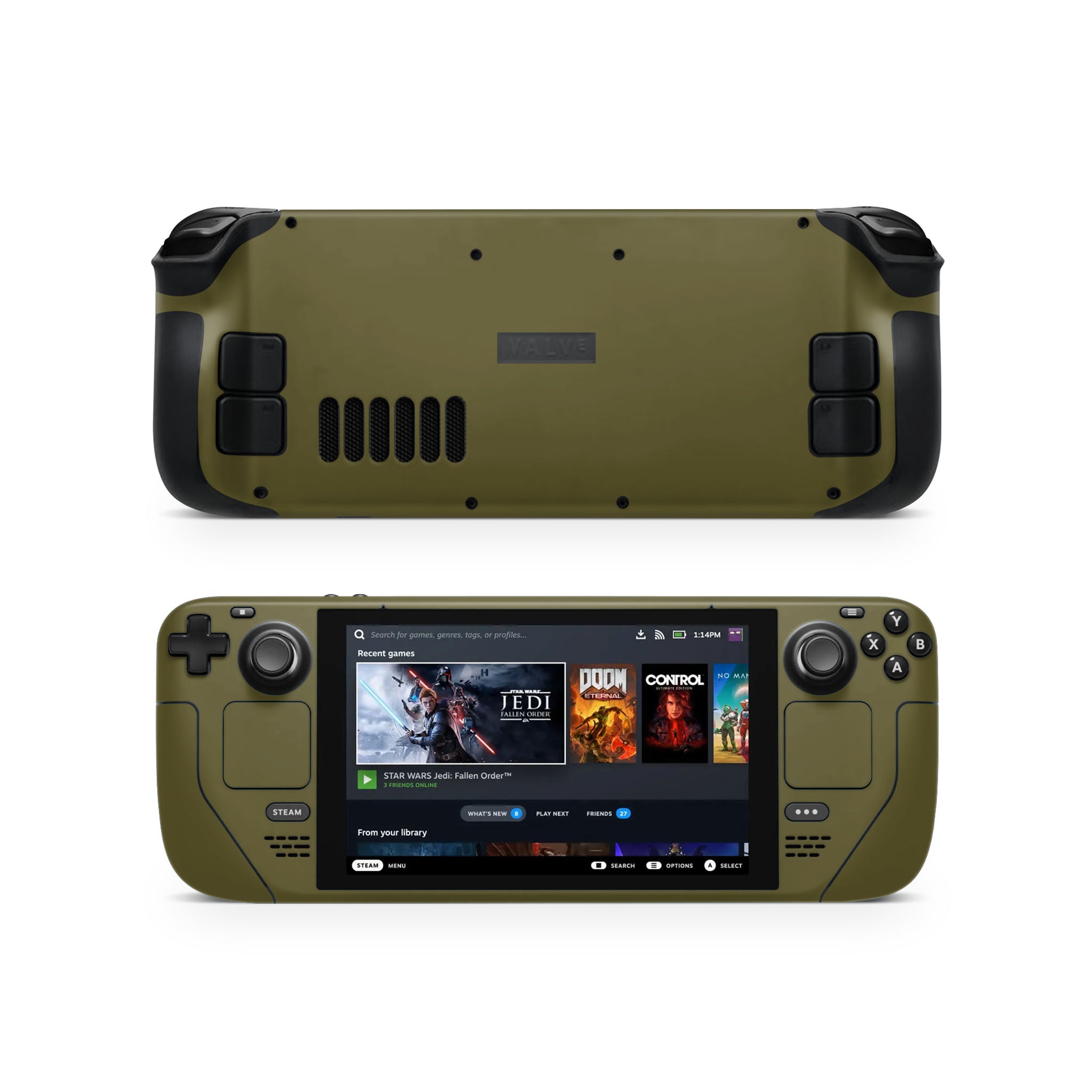Olive Green Steam Deck Skin