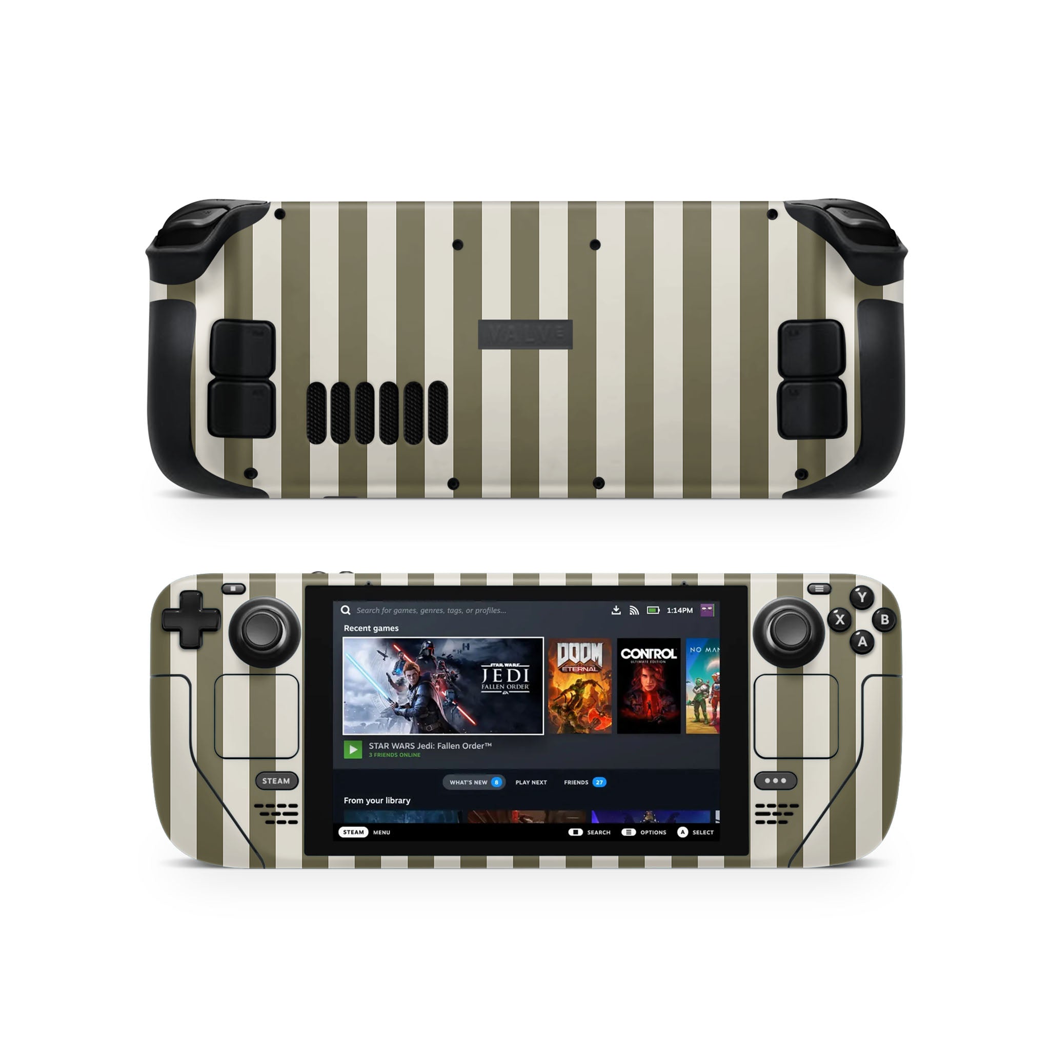 Olive Stripe Steam Deck Skin