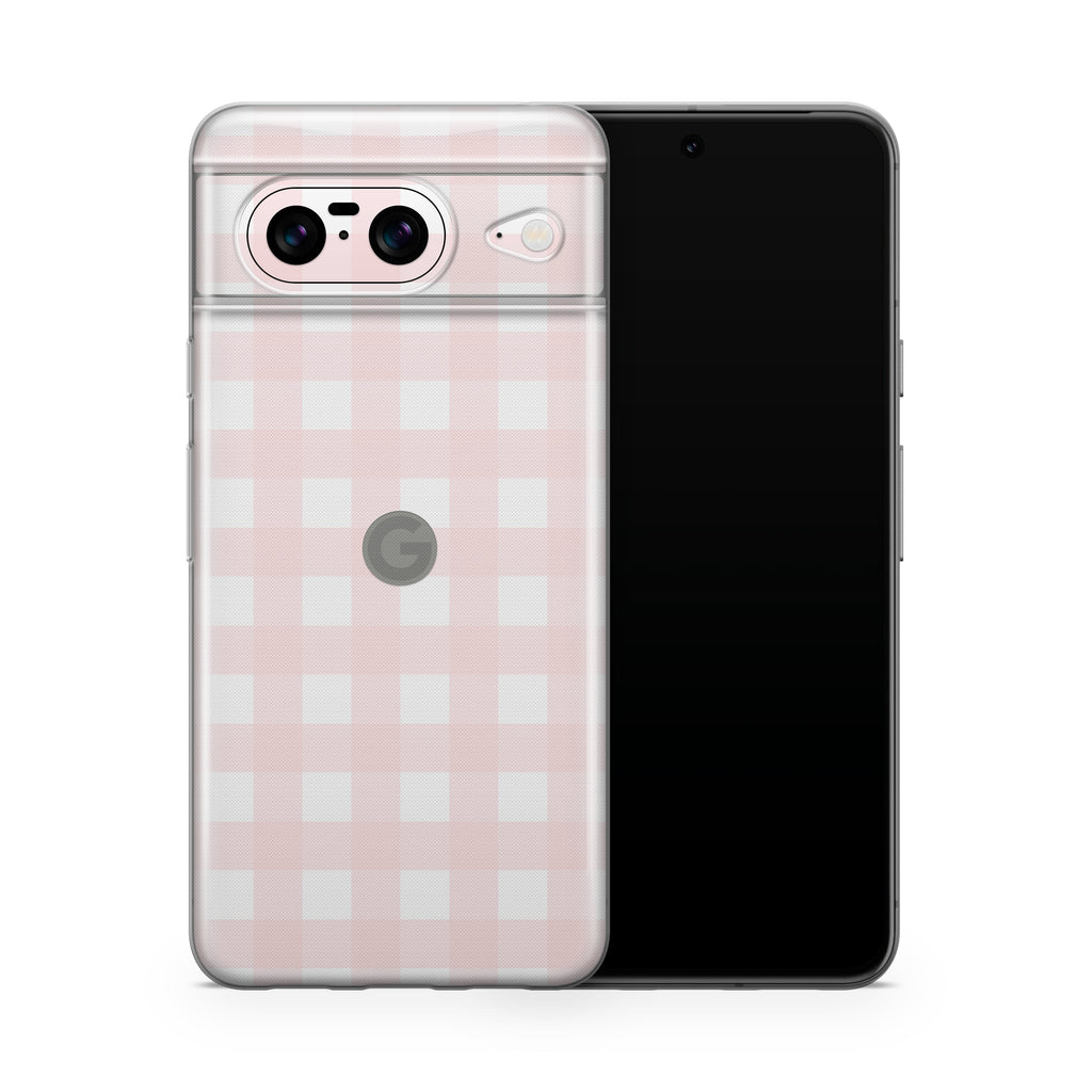 Pink Gingham Pixel 8 Case