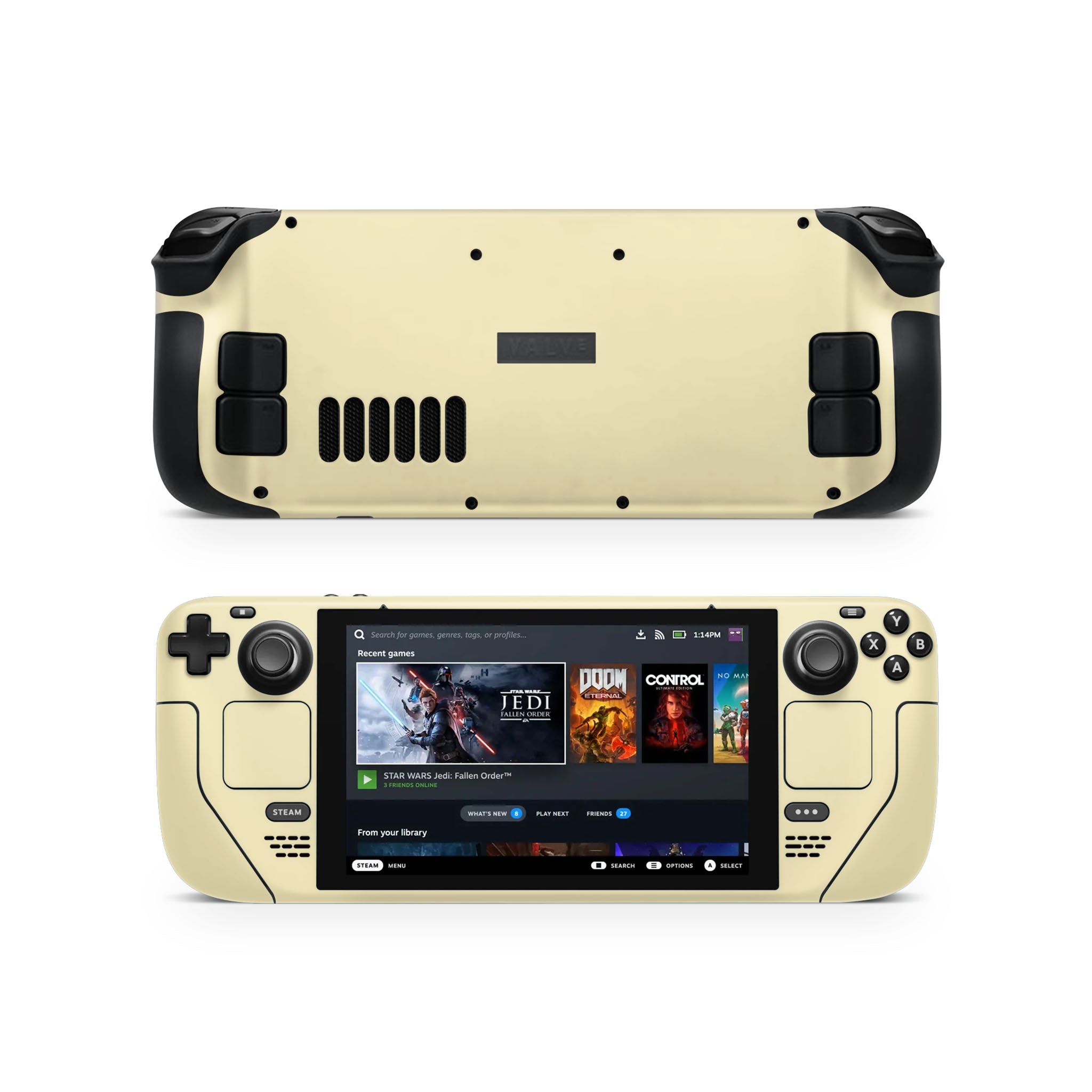 Soft Yellow Steam Deck Skin