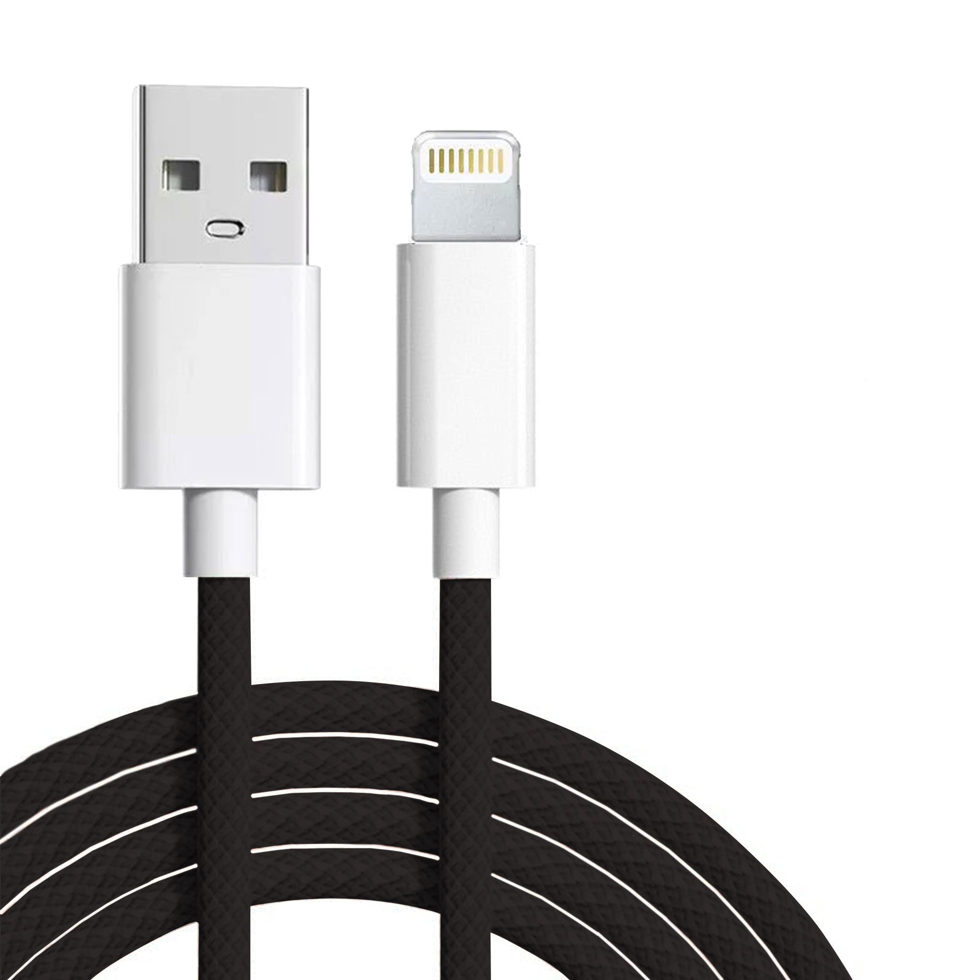 black usb-a to lightning cable