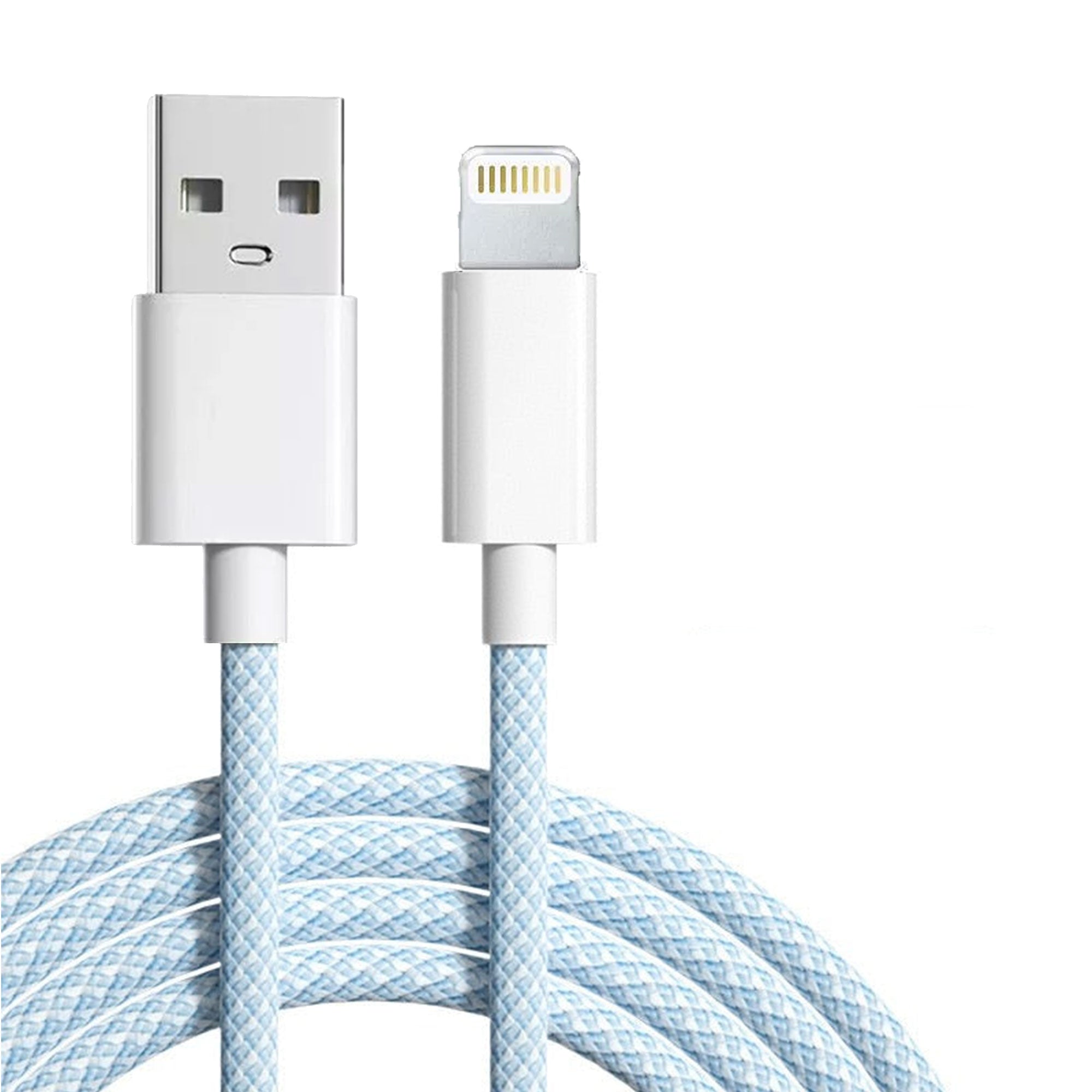 blue usb-a to lightning cable
