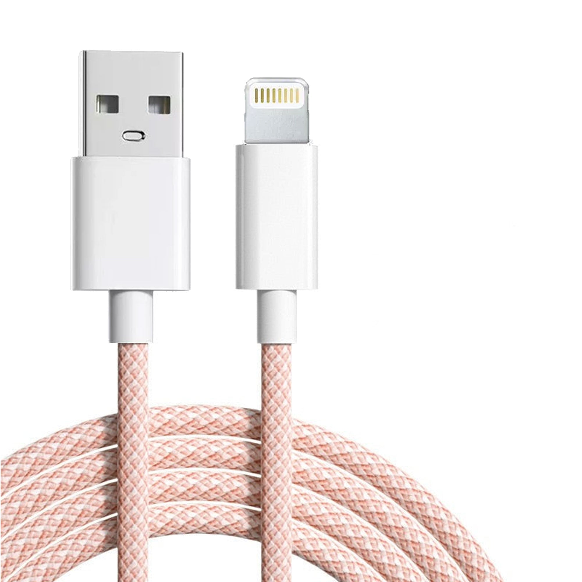 pink usb-a to lightning cable