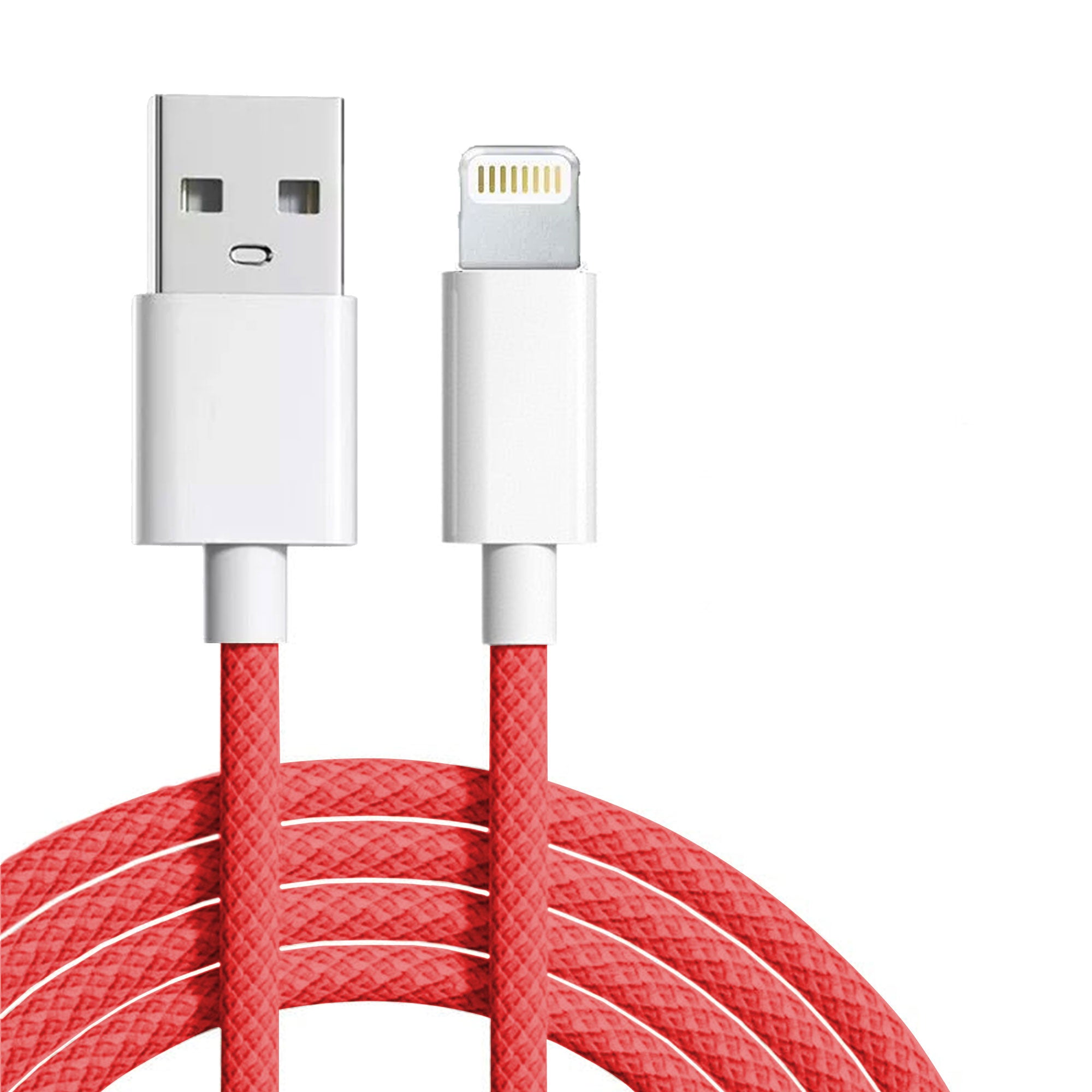 red usb-a to lightning cable