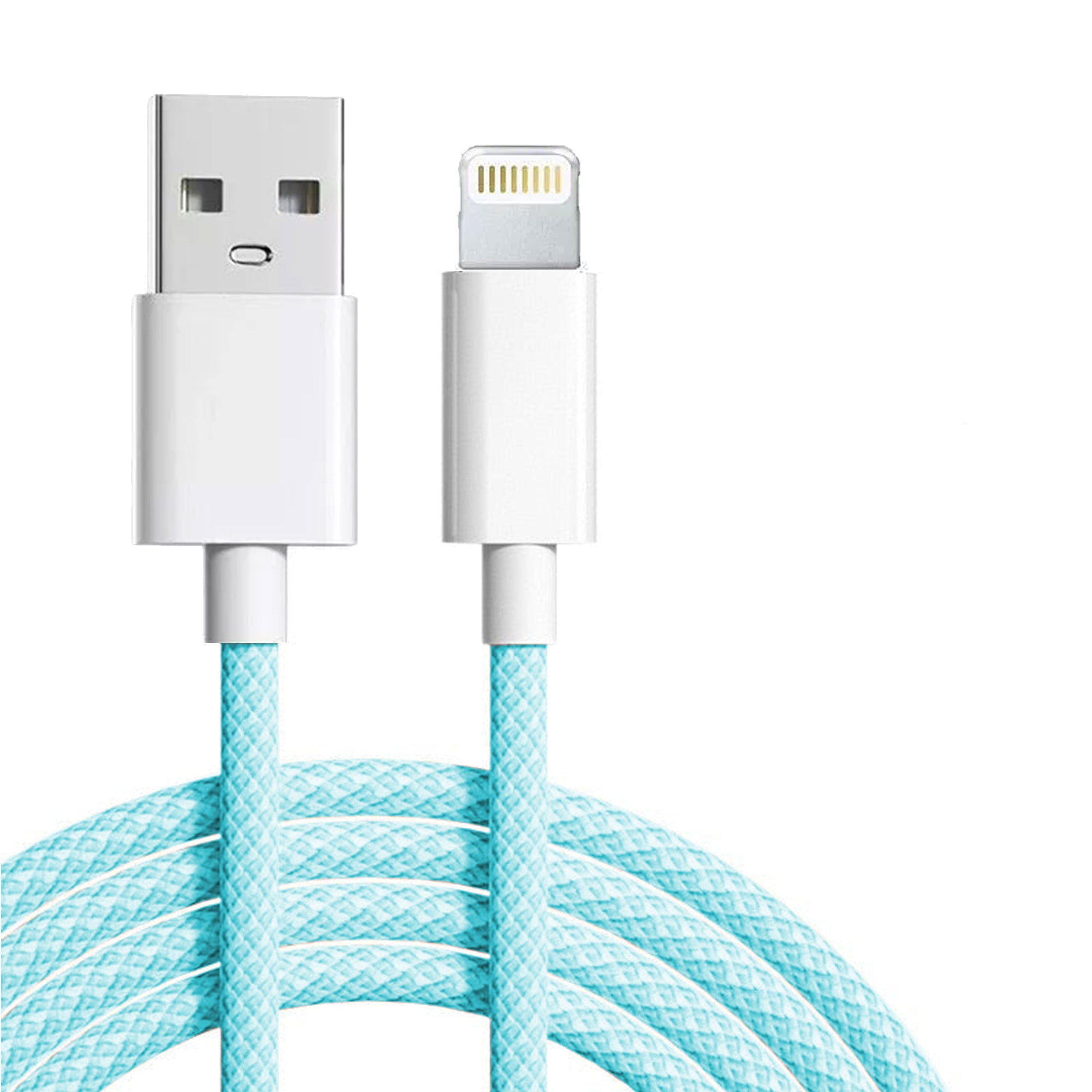 teal usb-a to lightning cable