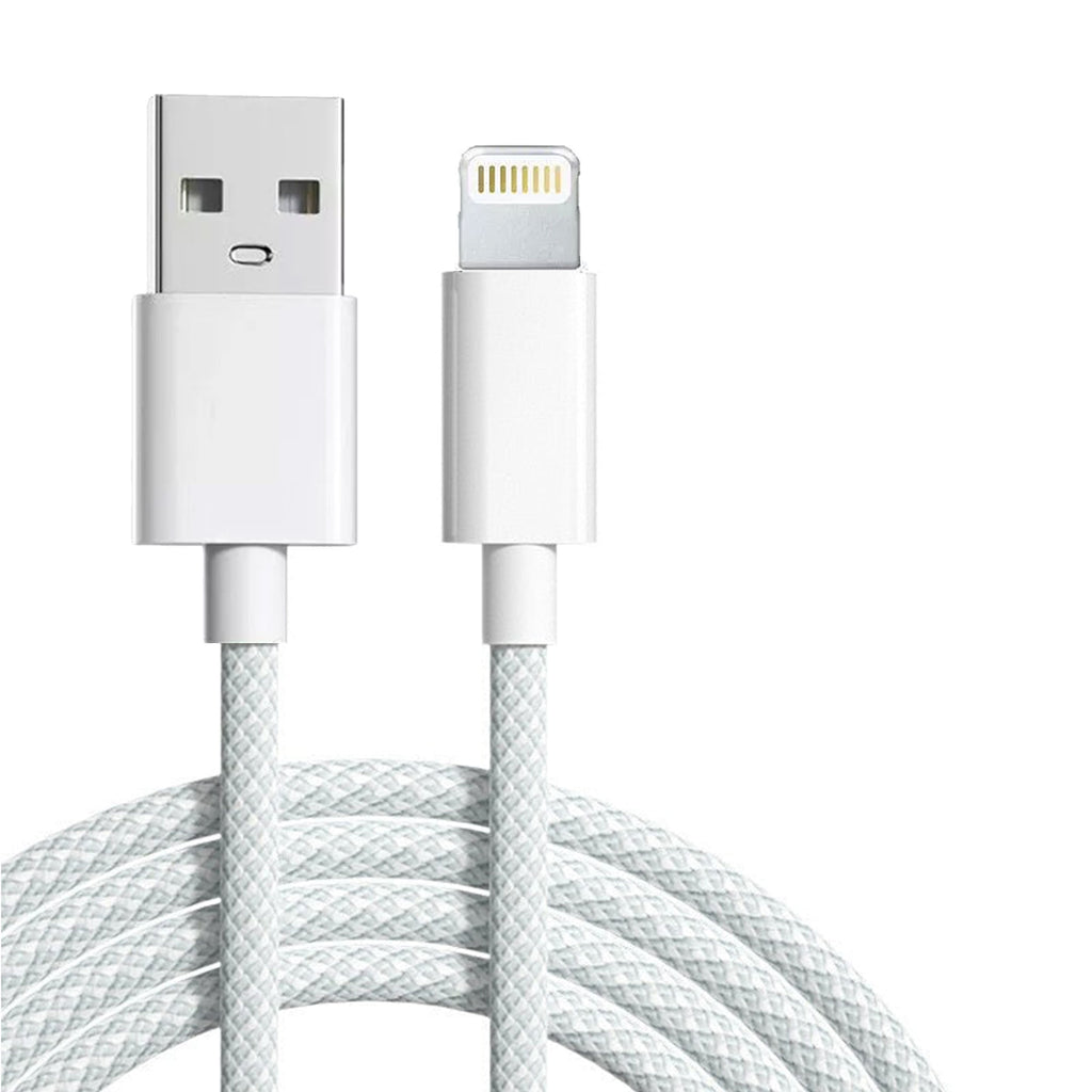 white usb-a to lightning cable