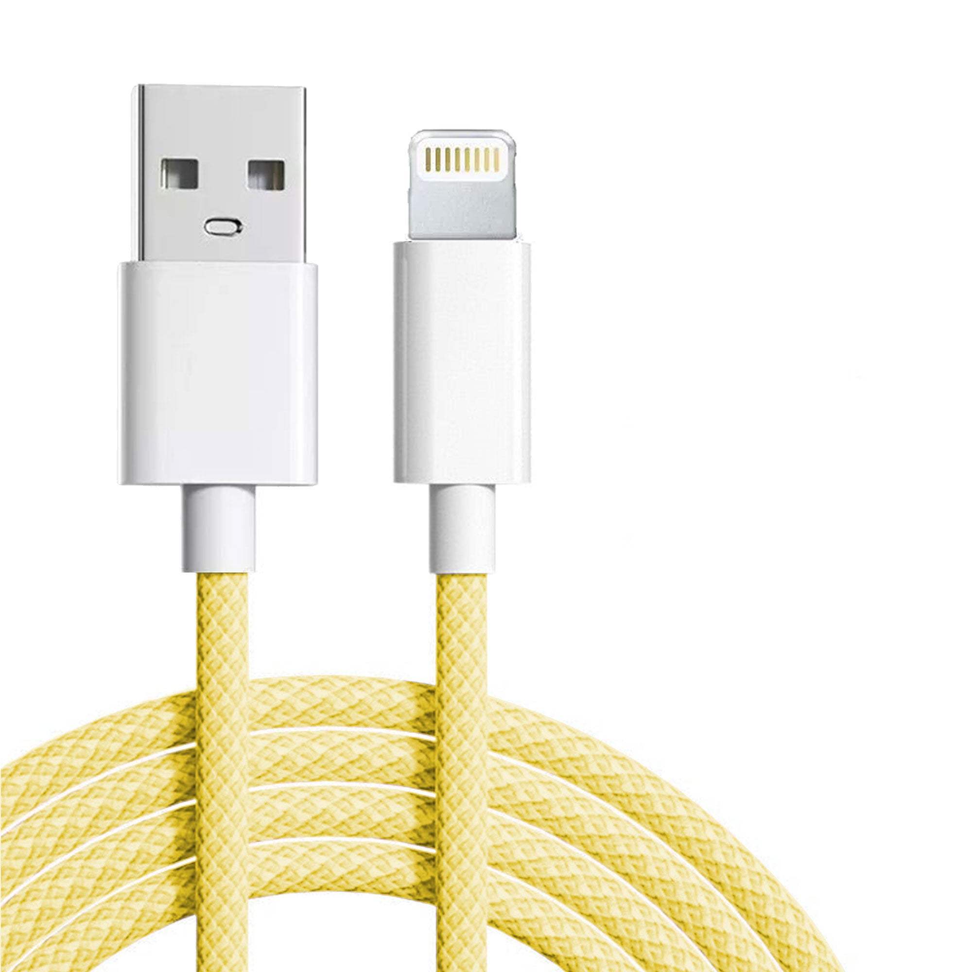 yellow usb-a to lightning cable