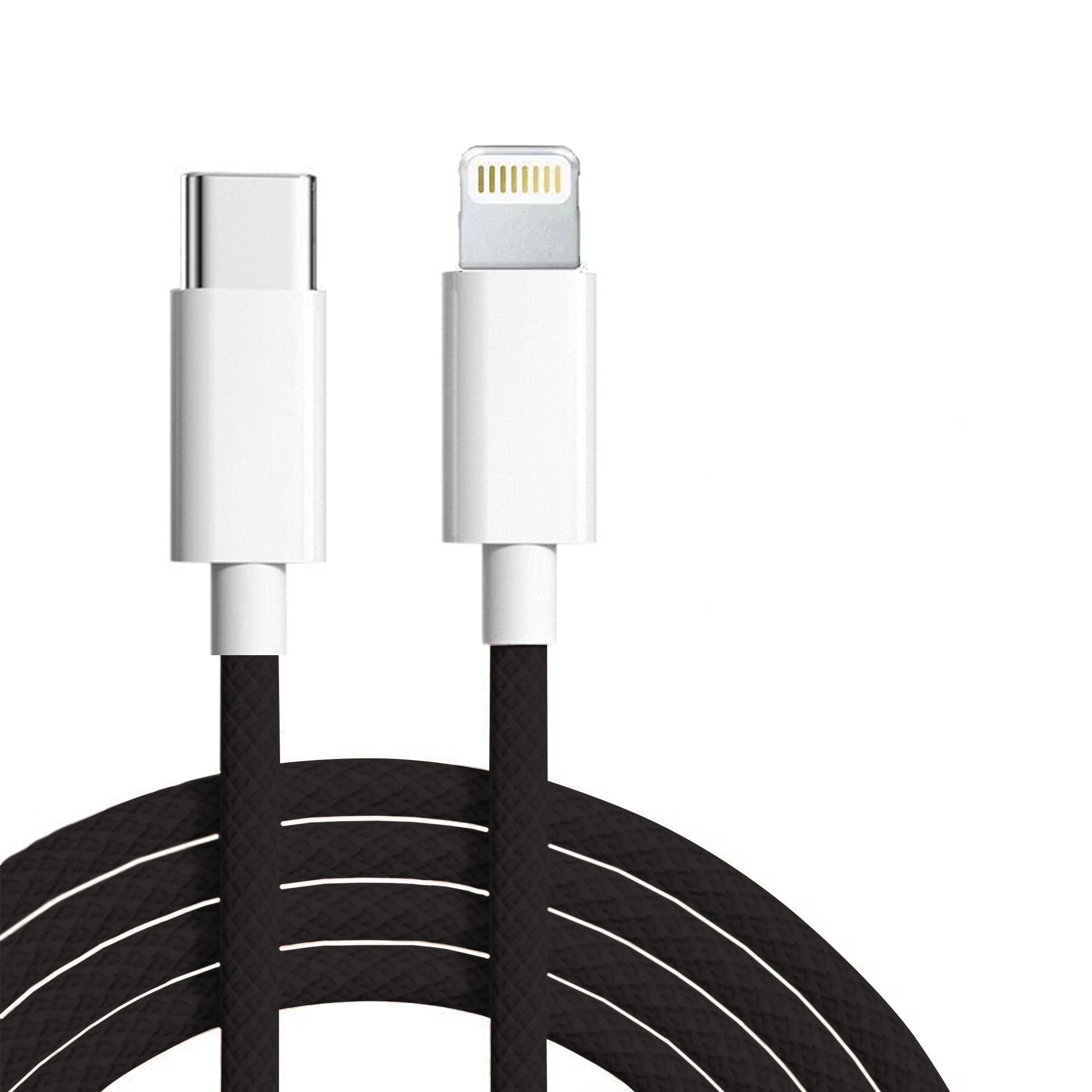 black usb-c to lightning cable