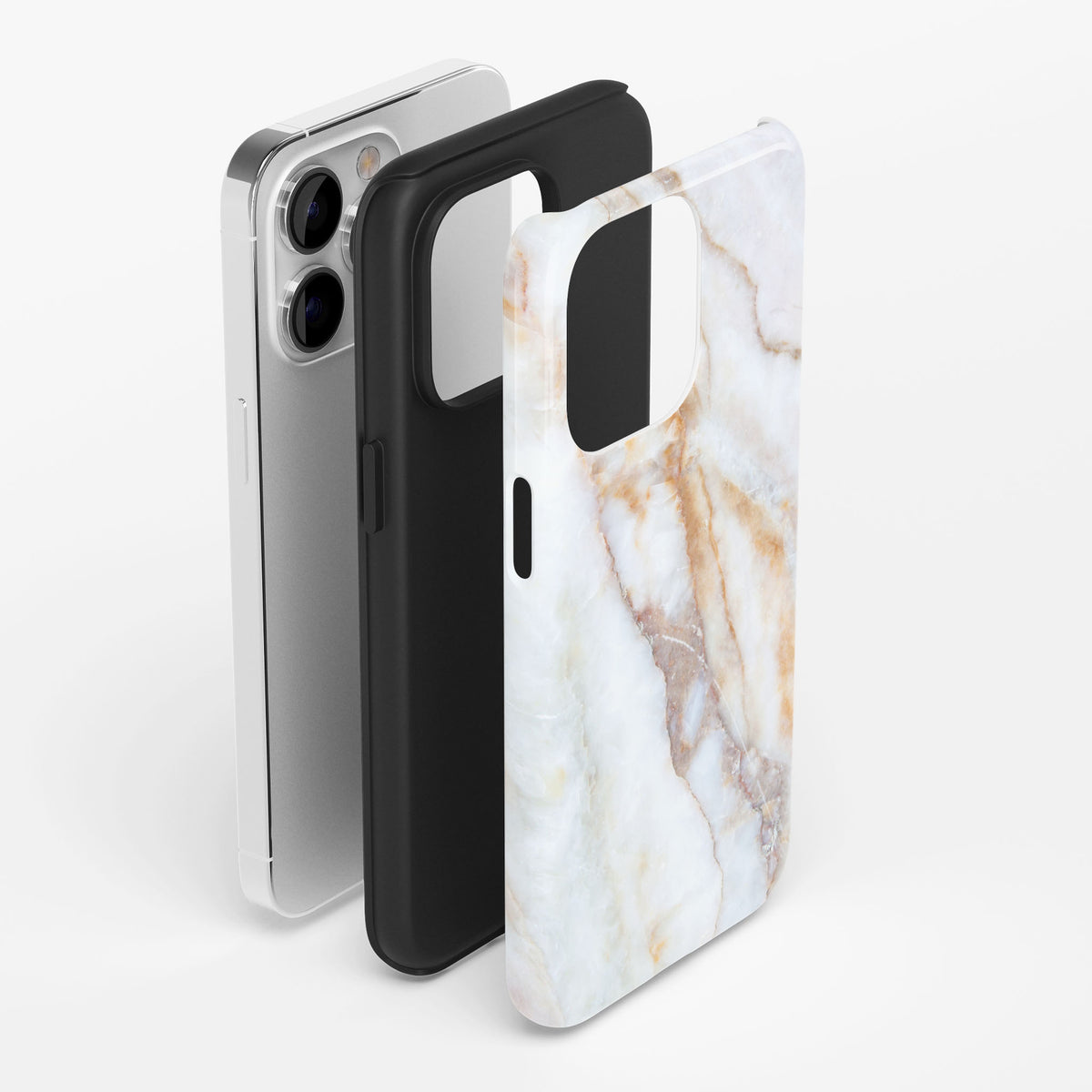 Vanilla Marble Impact iPhone Case