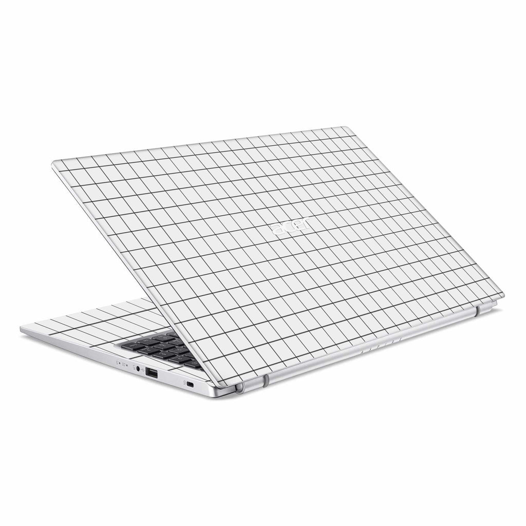 White Grid Line Acer Skin