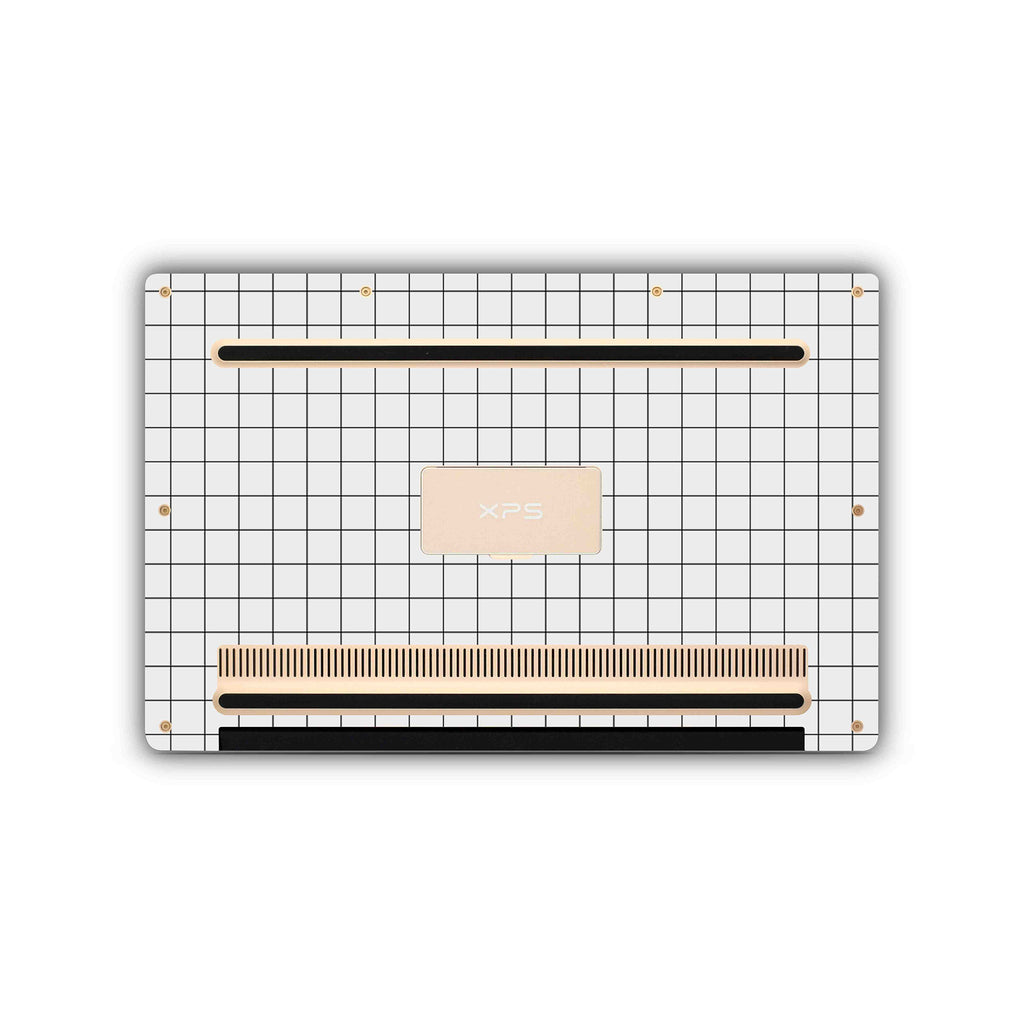 white grid dell skin bottom skin