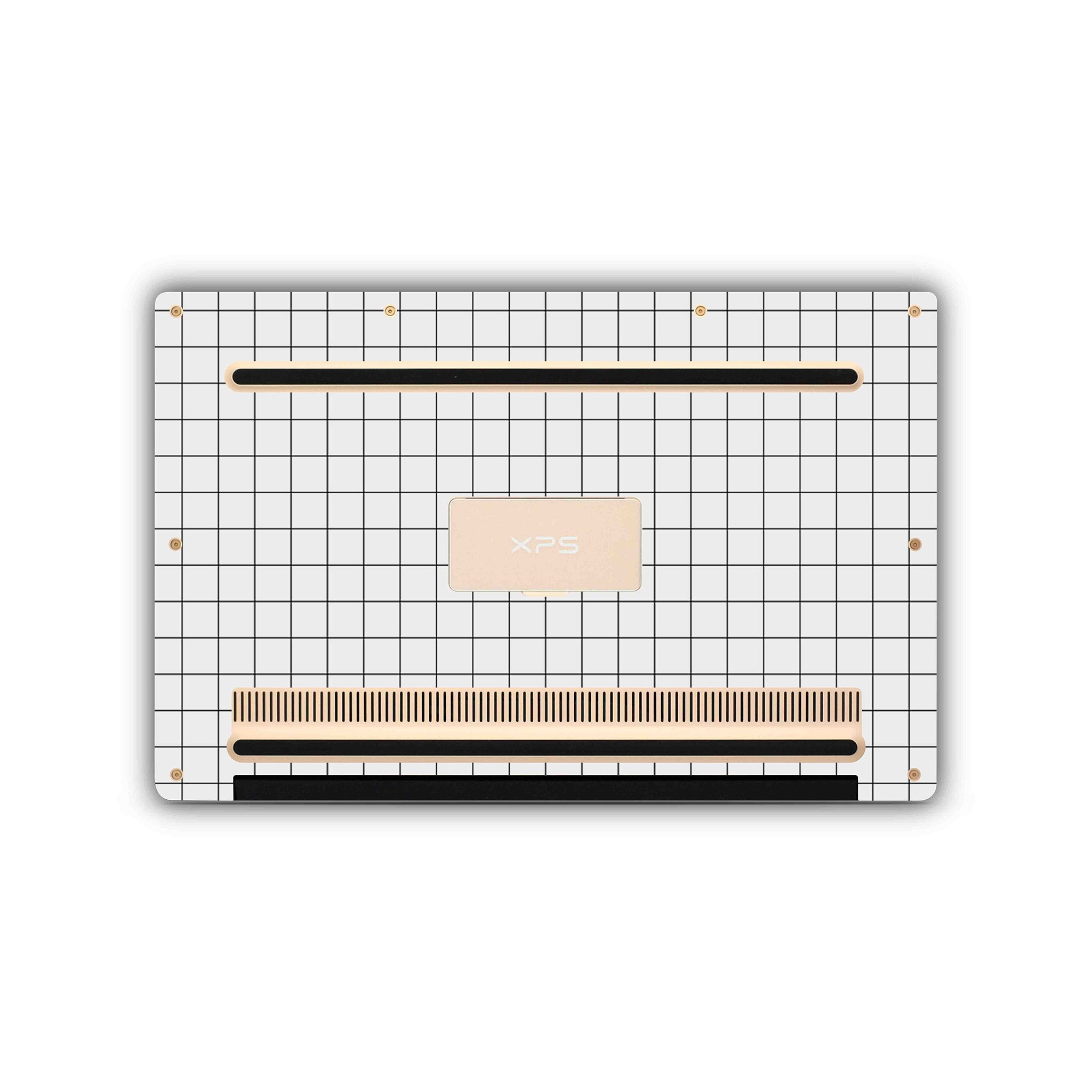 white grid dell skin bottom skin