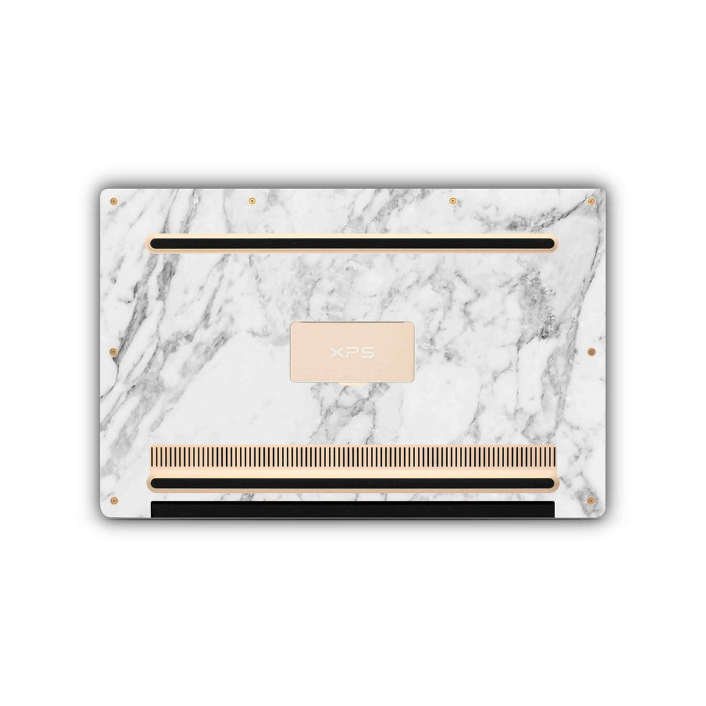 white marble dell xps skin bottom view