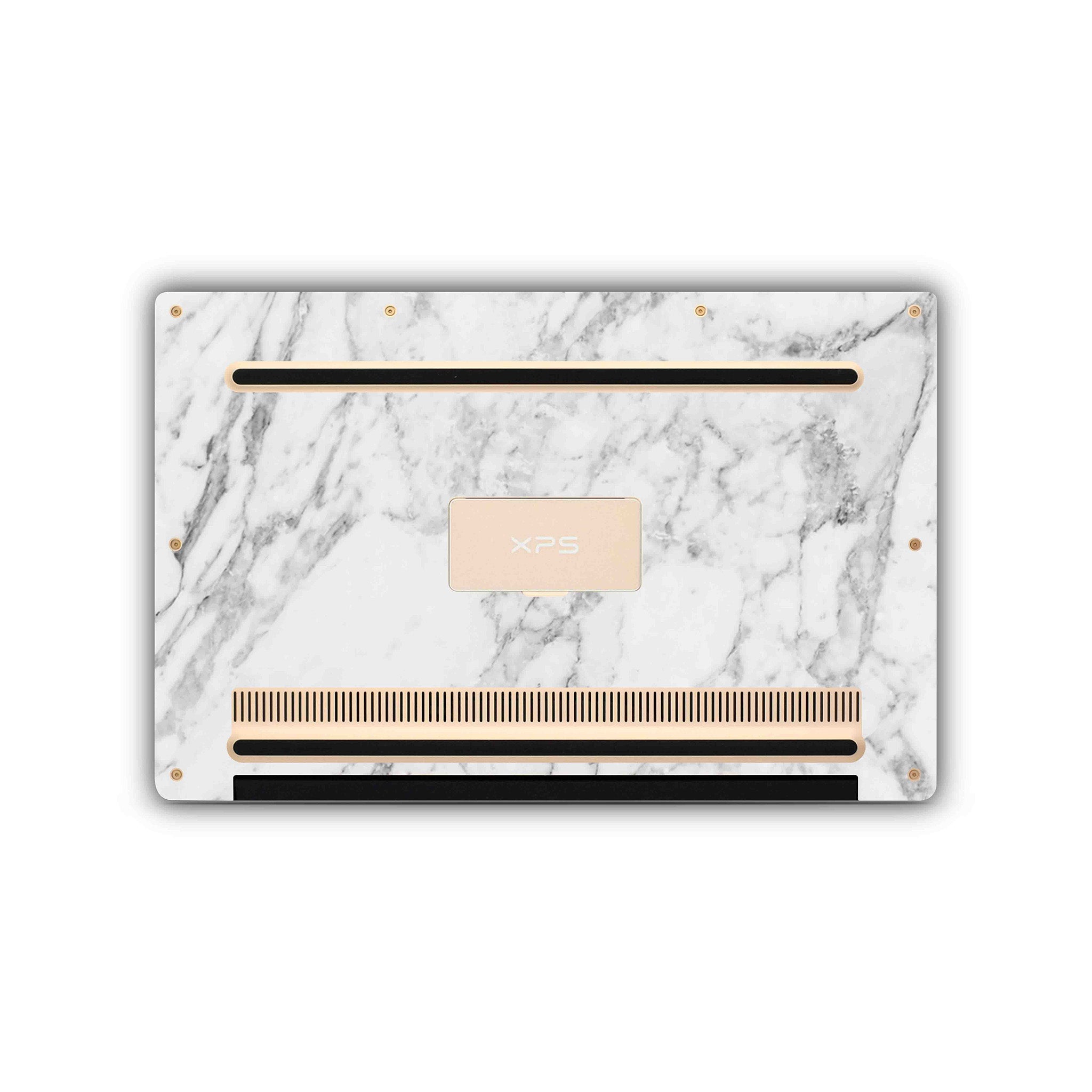 white marble dell xps skin bottom view