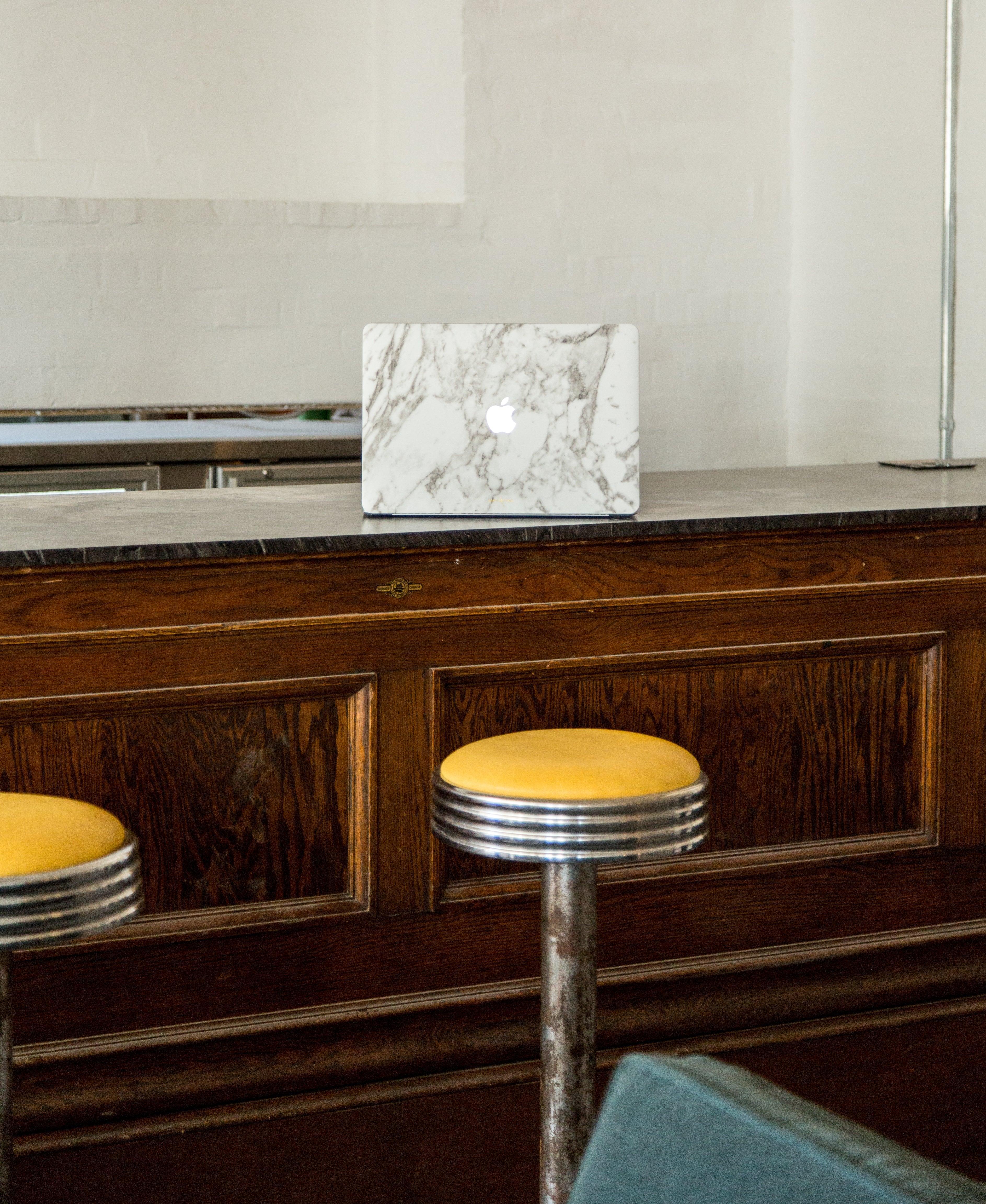 White Marble MacBook Skin + Case