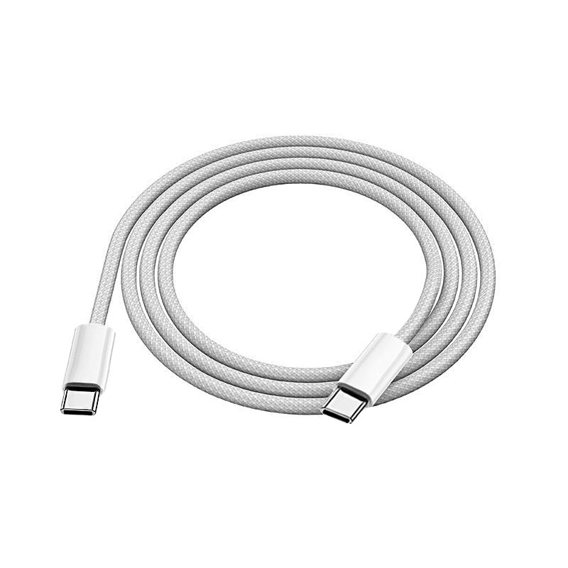 white usb-c to usb-c cable coiled