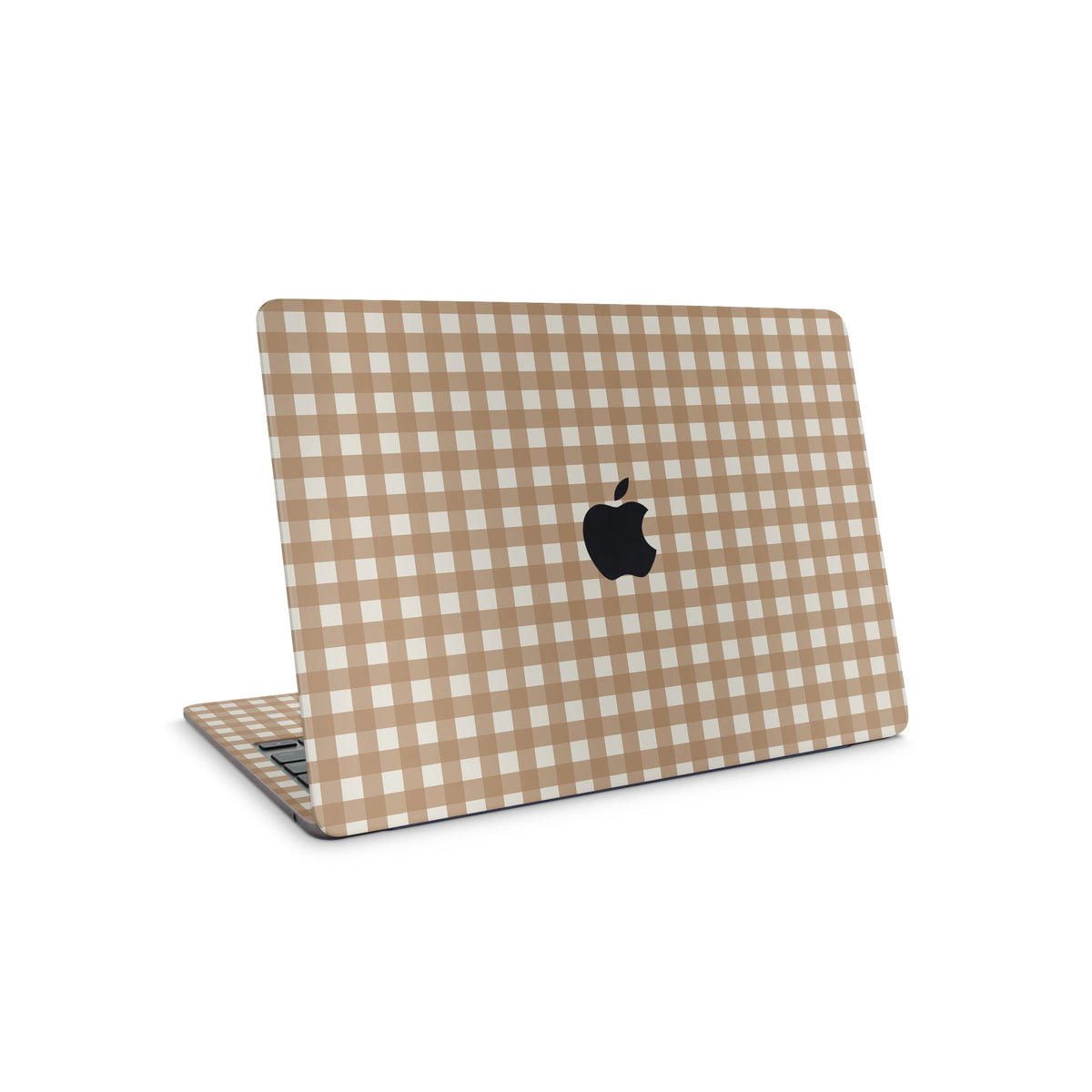 beige check macbook skin - full coverage