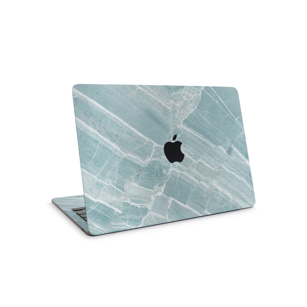 mint marble macbook skin - full coverage