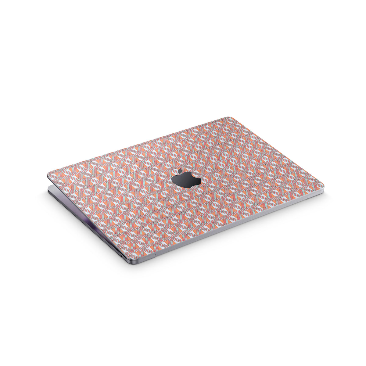 retro block pattern macbook skin - top view