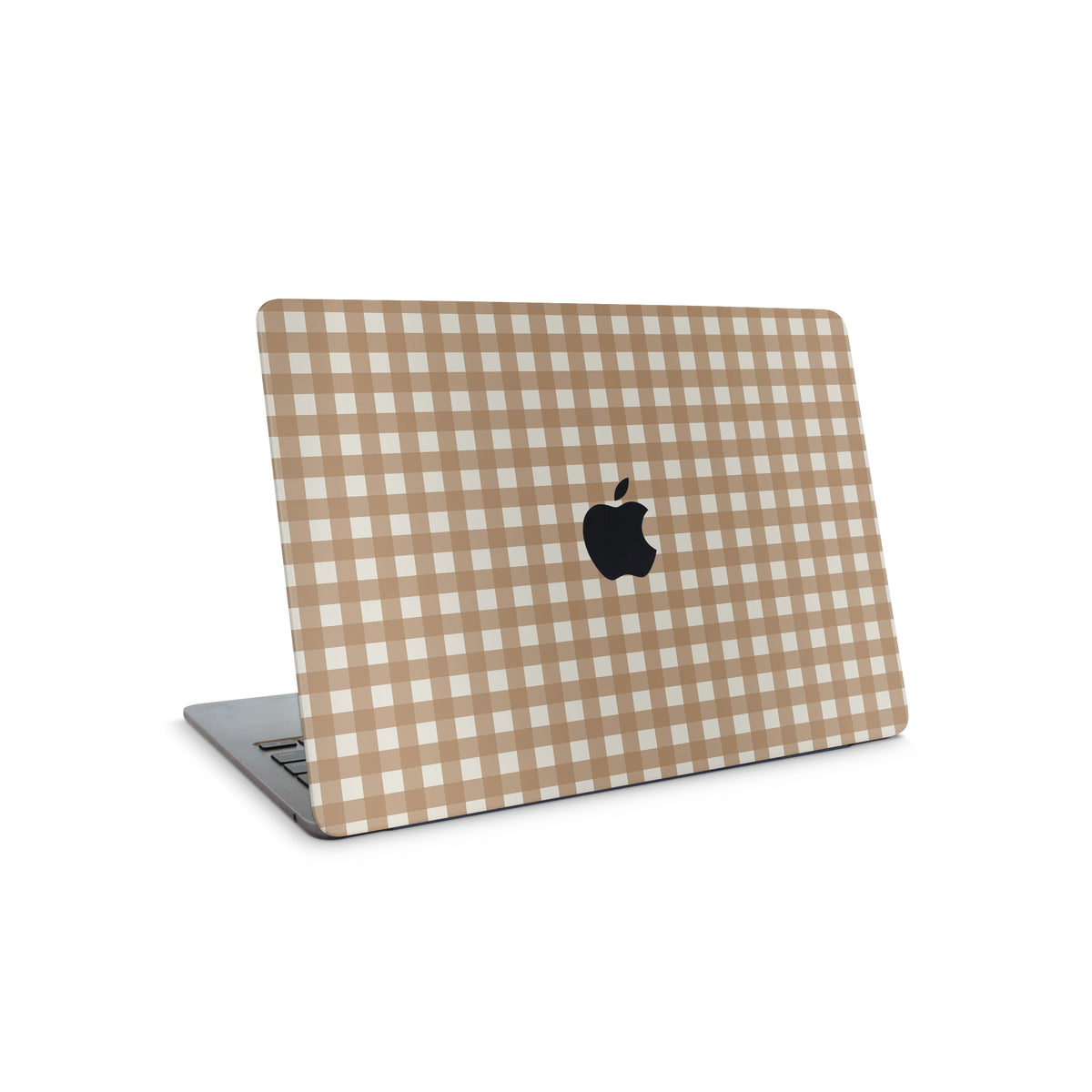 beige check macbook skin - top coverage