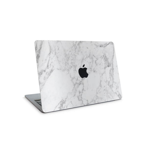 Peeperly Macbook Air 2018 Marble Case White Marble MacBook Skin