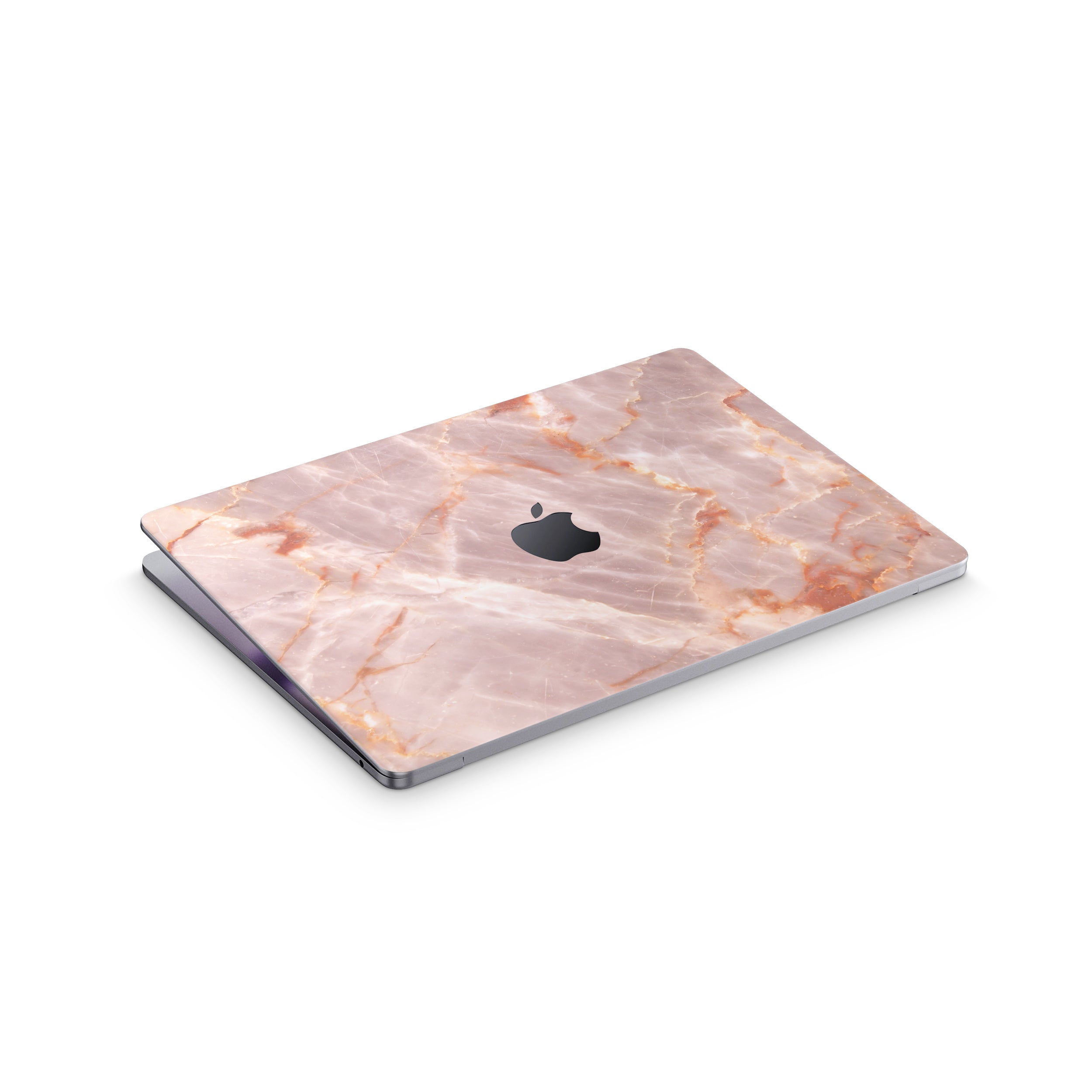 blush marble macbook skin - top view