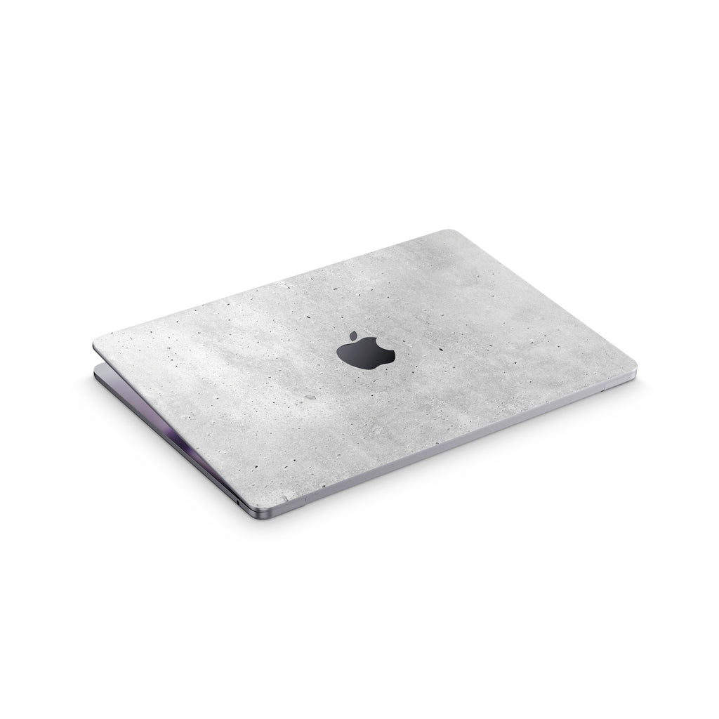 concrete macbook skin - top view